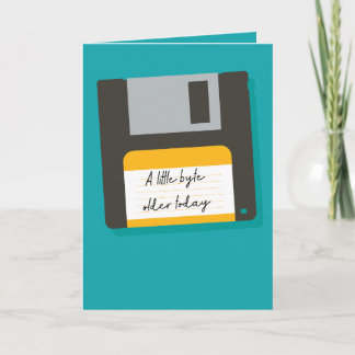 Little Byte Old Floppy Disk誕生日・カード カード