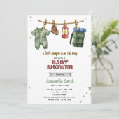 Little Camper Baby Shower Invitation 招待状 (スタンド正面)