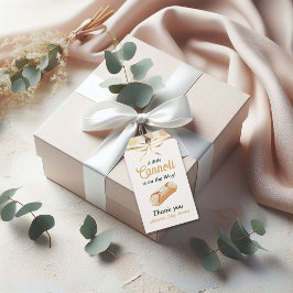 Little Cannoli Neutral Beige Italian Baby Shower ギフトタグ