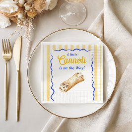 Little Cannoli Yellow Blue Italian Baby Shower スタンダードカクテルナプキン