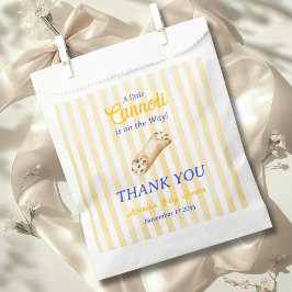 Little Cannoli Yellow Blue Italian Baby Shower フェイバーバッグ