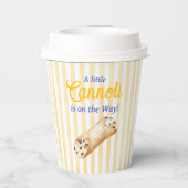 Little Cannoli Yellow Blue Italian Baby Shower 紙コップ (裏面)