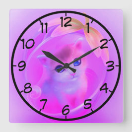 little cat スクエア壁時計