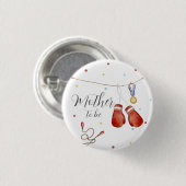 Little Champion Boxing Mother to be Baby Shower 缶バッジ (正面&裏面)