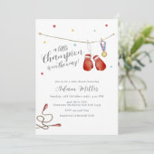 Little Champion Medal Boxing Sport Baby Shower  招待状 (スタンド正面)