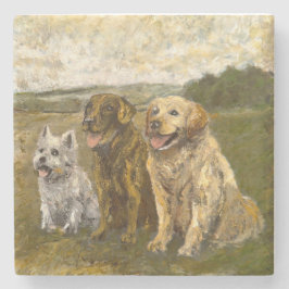 Little Chat: Whimsical Christmas Farm Animal ストーンコースター