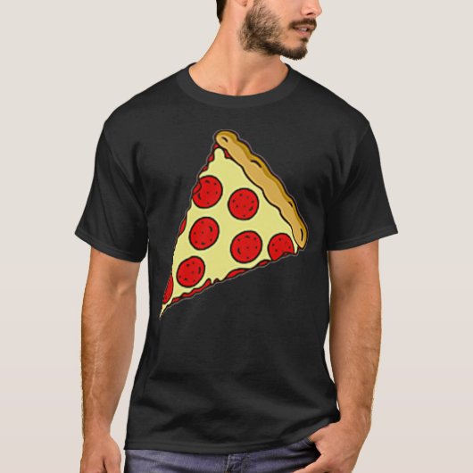 Little Cheesy Pepperoni Pizza Slice Tシャツ (正面)