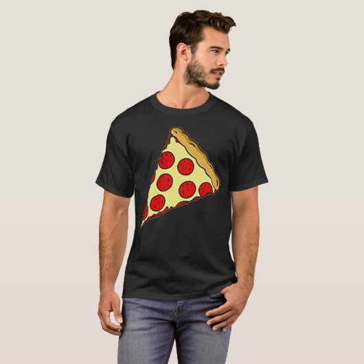 Little Cheesy Pepperoni Pizza Slice Tシャツ (正面フル)