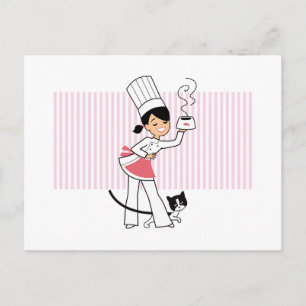 Little Chefイラストレーションオン ポストカード