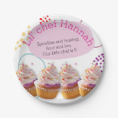 Little Chef Cupcake Baking Party ペーパープレート (正面)