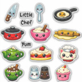 Little Chef Reward Stickers - Fun Kitchen Kids シール (正面)