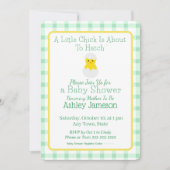 Little Chick About To Hatch Baby Shower 招待状 (正面)