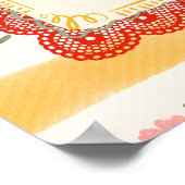 Little Chick Floral Rustic Baby Shower Welcome ポスター (角)