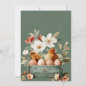 Little Chick Hatching Baby Shower 招待状 (裏面)