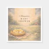 Little Chick Spring Baby Shower スタンダードカクテルナプキン (正面)