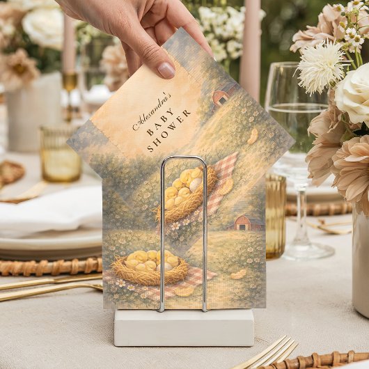 Little Chick Spring Baby Shower スタンダードカクテルナプキン