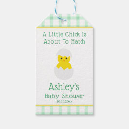 Little Chick To Hatch Gender Neutral Baby Shower ギフトタグ