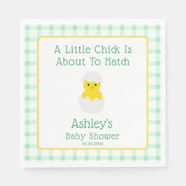 Little Chick To Hatch Gender Neutral Baby Shower スタンダードランチョンナプキン