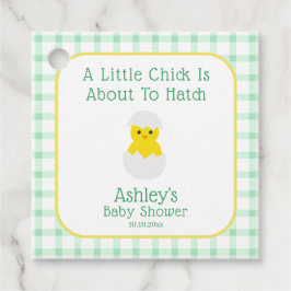 Little Chick To Hatch Gender Neutral Baby Shower フェイバータグ