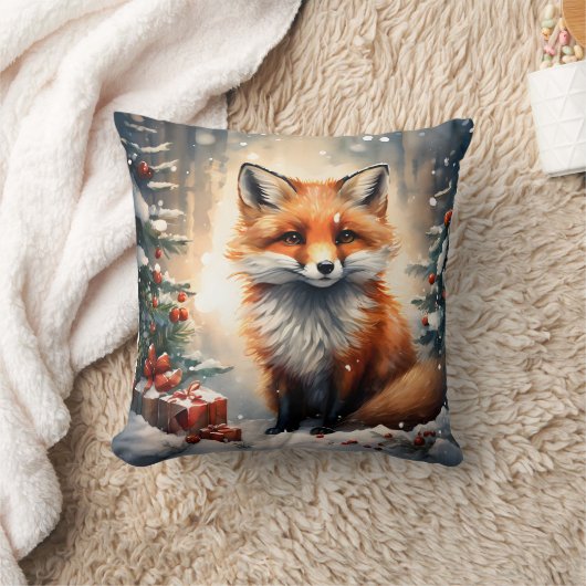 Little Christmas Fox クッション (ブランケット)