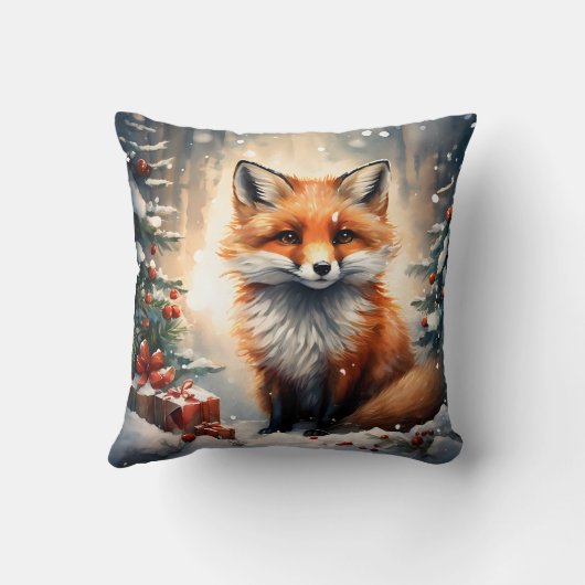Little Christmas Fox クッション (裏面)