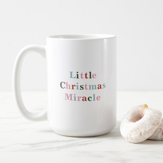 Little Christmas Miracle Grandpa Grandfather Quote コーヒーマグカップ (ドーナツ)