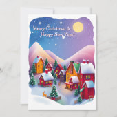 Little Christmas Town in the Mountains Personalize シーズンカード (正面)