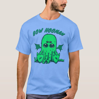 Little Chubby Kawaii Baby Cthulhu Bow Human Cosmic Tシャツ
