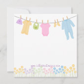 Little Clothes Sip and See 招待状 (裏面)