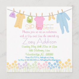 Little Clothes Sip and See 招待状