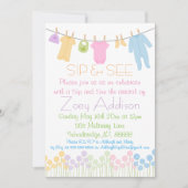 Little Clothes Sip and See 招待状 (正面)