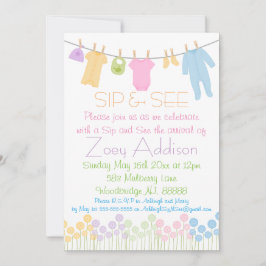 Little Clothes Sip and See 招待状