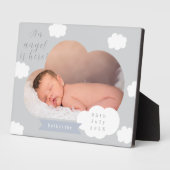 Little Cloud Pastel Angel Is Here Grey フォトプラーク (側面)