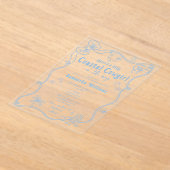 Little Coastal Cowgirl Pink Blue Girl Baby Shower アクリル招待状 (レイダウン)