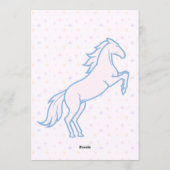 Little Coastal Cowgirl Pink Blue Girl Baby Shower 招待状 (裏面)