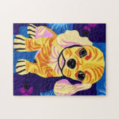 Little Cocker Spaniel Puppy Quilt Like Design ジグソーパズル (横)