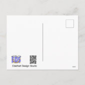 Little Colorful Bird in Snow DIY Postcard シーズンポストカード (裏面)