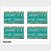 Little Compton, RI - Sakonnet Pt. and The Commons 長方形シール (シート)