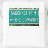 Little Compton, RI - Sakonnet Pt. and The Commons 長方形シール (バッグ)