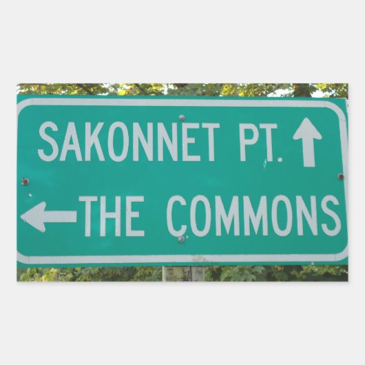 Little Compton, RI - Sakonnet Pt. and The Commons 長方形シール (正面)