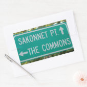 Little Compton, RI - Sakonnet Pt. and The Commons 長方形シール (封筒)