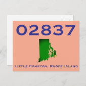 Little Compton, RI Zip Code - 02837 - Sakonnet, LC ポストカード (正面/裏面)