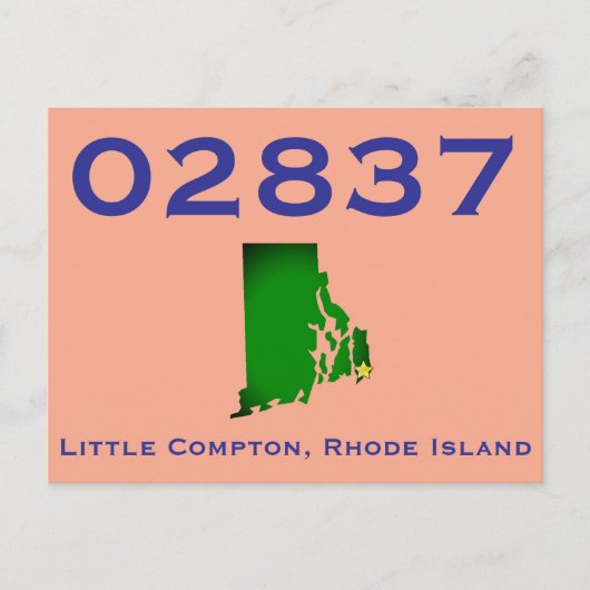 Little Compton, RI Zip Code - 02837 - Sakonnet, LC ポストカード (正面)
