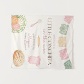Little Conchita Baby Shower Party Backdrop, cielit タペストリー (正面(横))