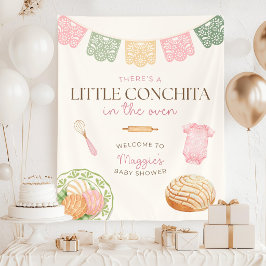 Little Conchita Baby Shower Party Backdrop, cielit タペストリー