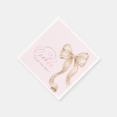Little Cookie Bow Baby Shower Napkins スタンダードカクテルナプキン (角)
