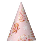 Little Cookie Gingerbread man girl Birthday パーティーハット (正面)
