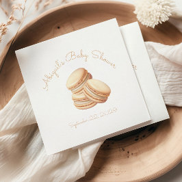 Little Cookie Macaron Neutral Baby Shower スタンダードカクテルナプキン