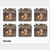 Little Cowboy | ウェスタンバビーシャワーの記念品 スクエアシール (シート)