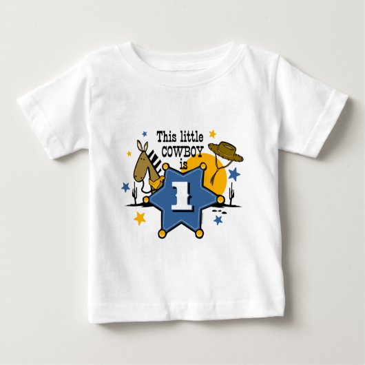Little Cowboy 1st Birthday Tシャツ (正面)